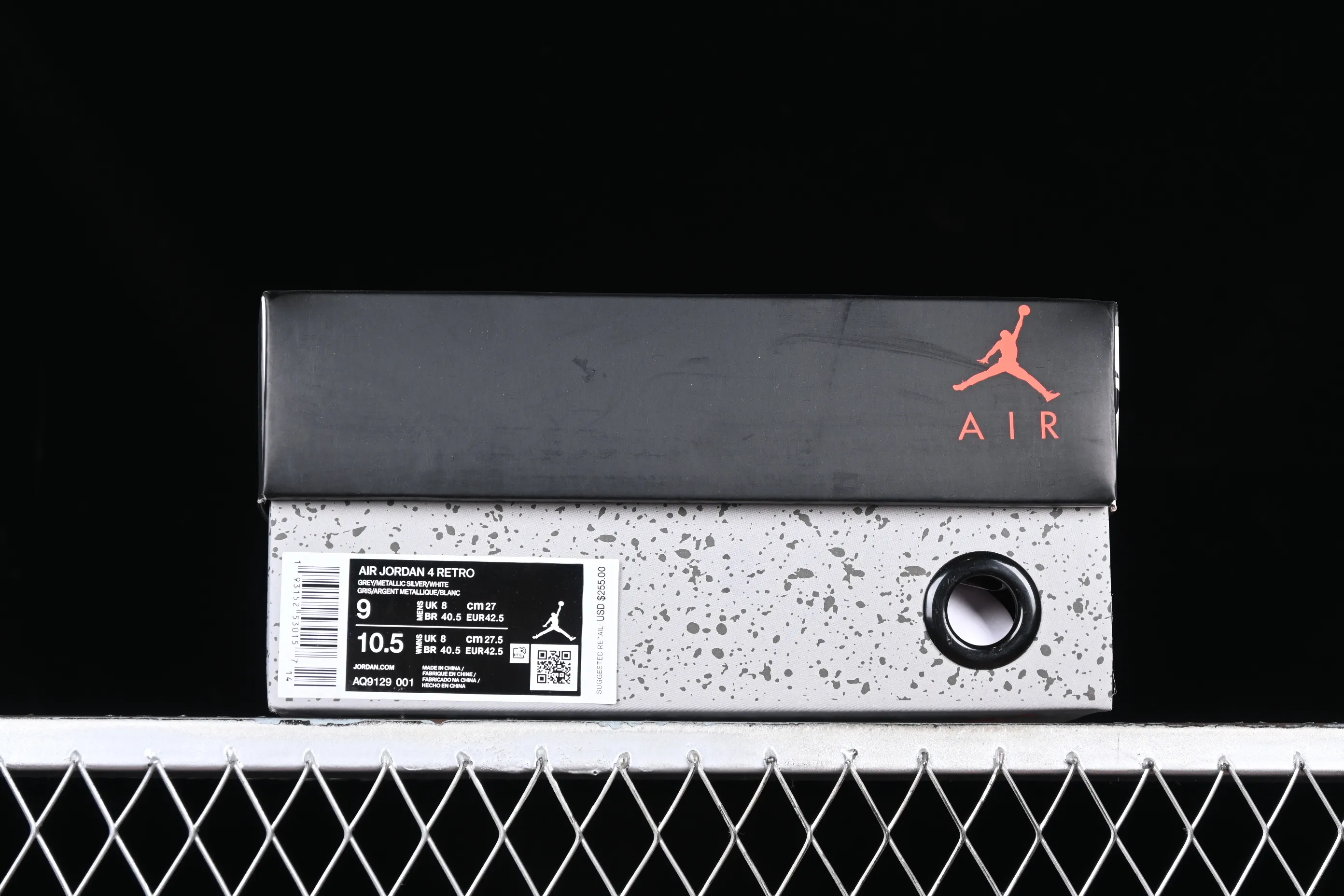 All categories Air Jordan Jordan series basketball shoes Air Jordan 4 cost-effective version Air Jordan 4 Retro "Frozen Moments" AJ4 Joe 4 electroplated silver AQ9129-001